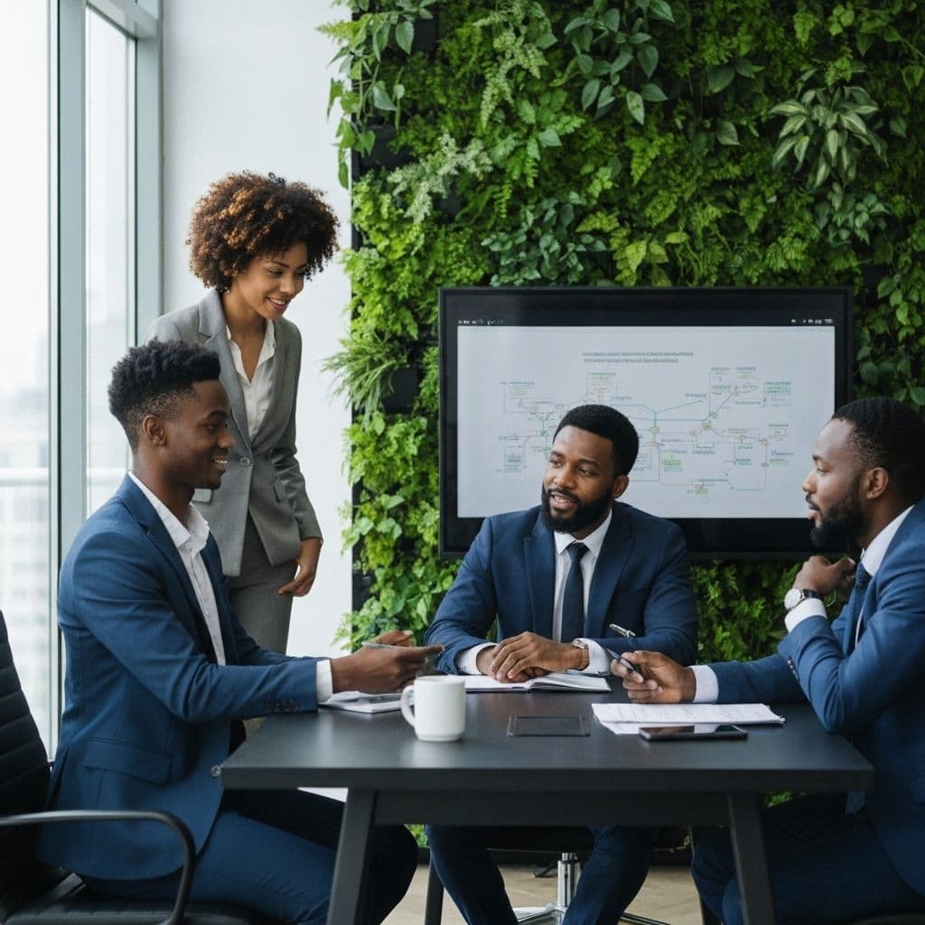 Orange IMC team collaborating on sustainable marketing strategies